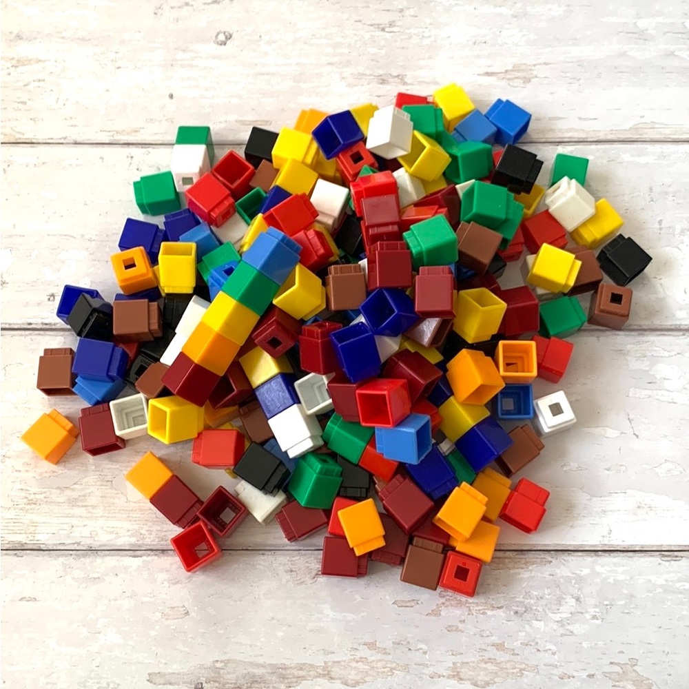 Learning Resources Stacking Unifix Blocks Stackers Toys Rainbow Colors 100pc Set